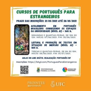 NucLi oferta curso gratuito de português para estrangeiros